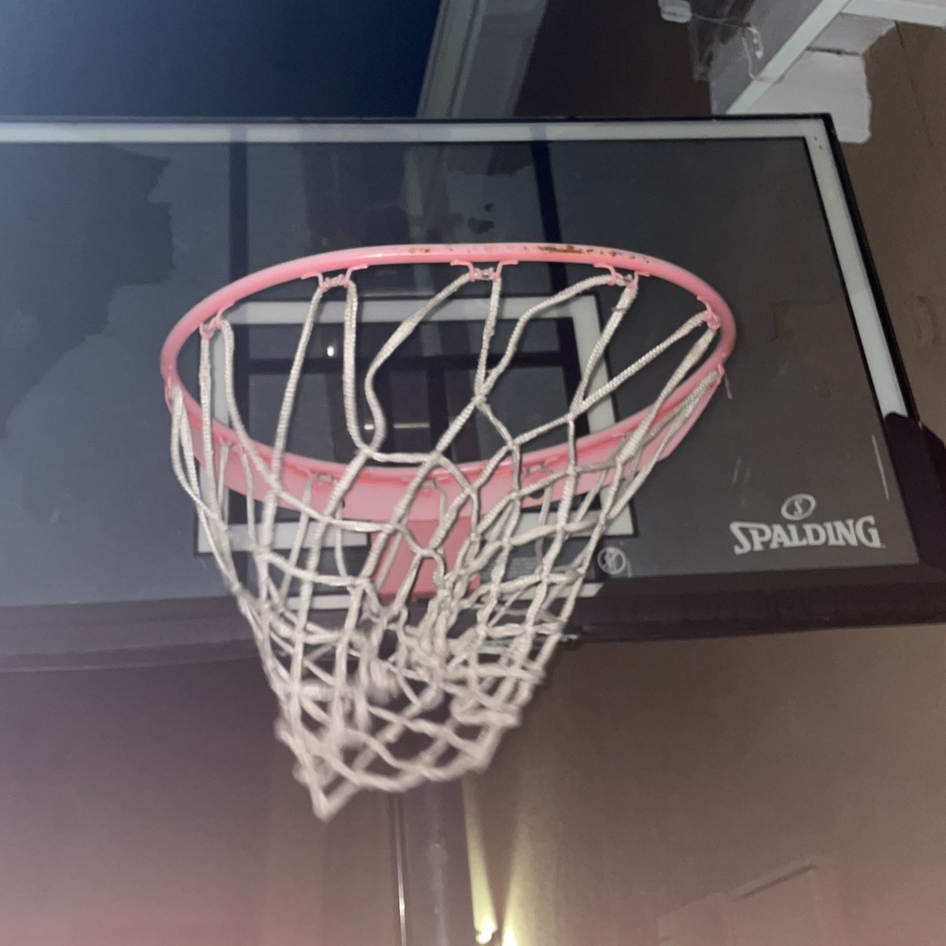 NBA Basketball Hoop Rim Is Dented