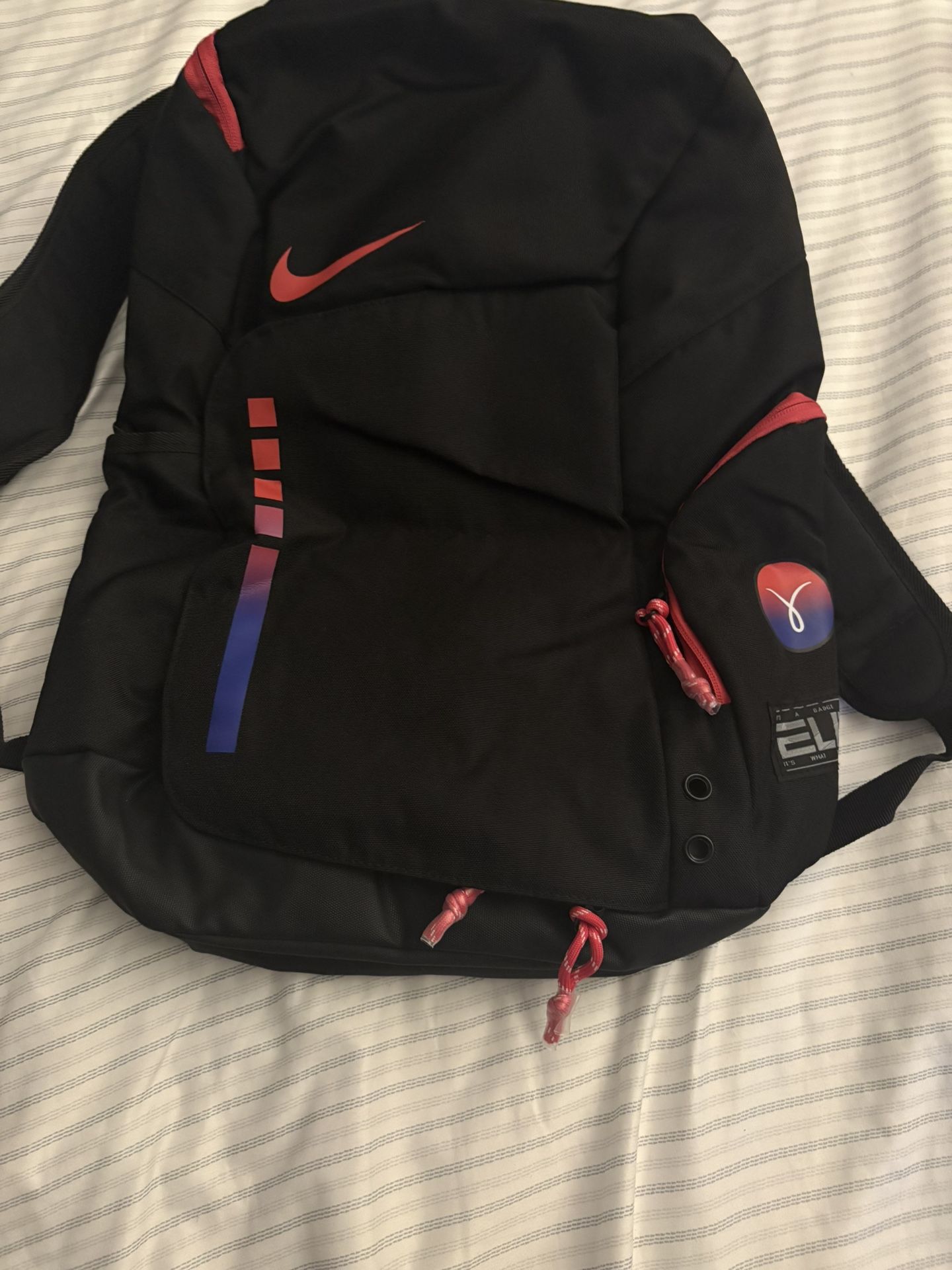 New Nike Hoops Elite Backpack Black/Pink Rare Clear Buckle