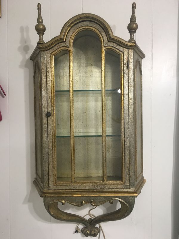 Antique Wall Mounted Curio Cabinet For Sale In San Clemente Ca