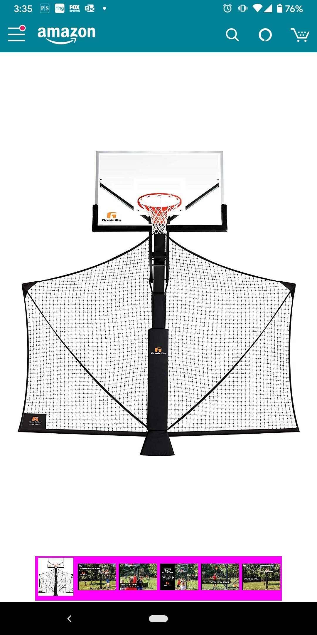 Goalrilla Yard Guard B2800w-1 basketball yard protecting net