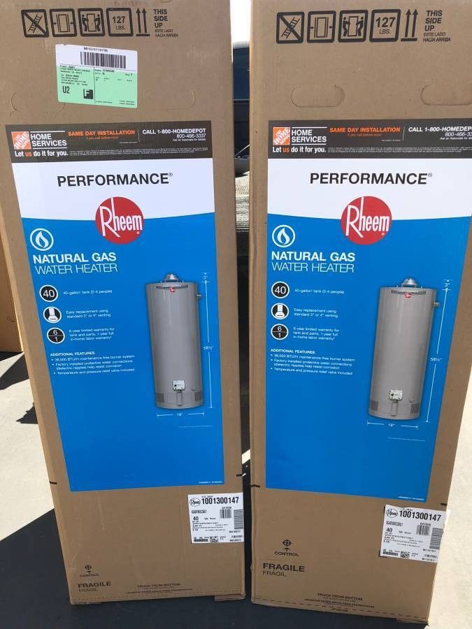 New 40 gal Natural Gas Water Heater (includes installation)