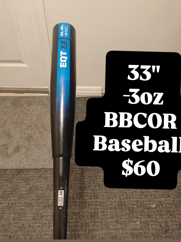 Adidas EQT X2 BBCOR Baseball Bat 33" -3oz