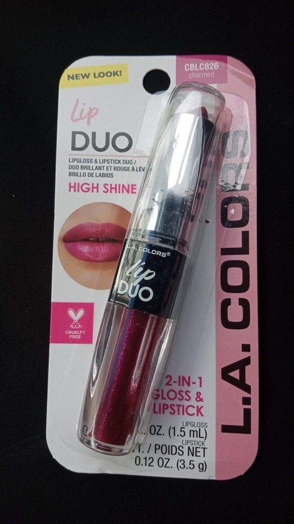 L.A. Colors Lipstick Lip Gloss Duo Charmed -Nip