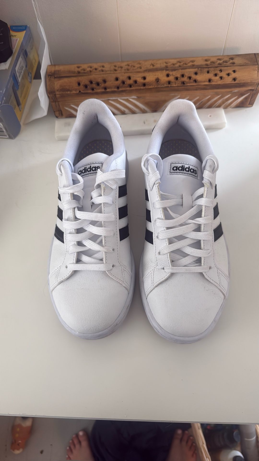 Adidas White And black Shoes