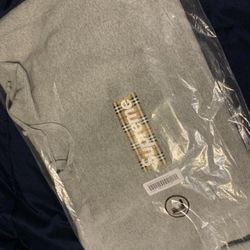 Grey Supreme Burberry Hoodie