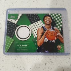 Ace Bailey Player Worn Memorabila Basketball Card