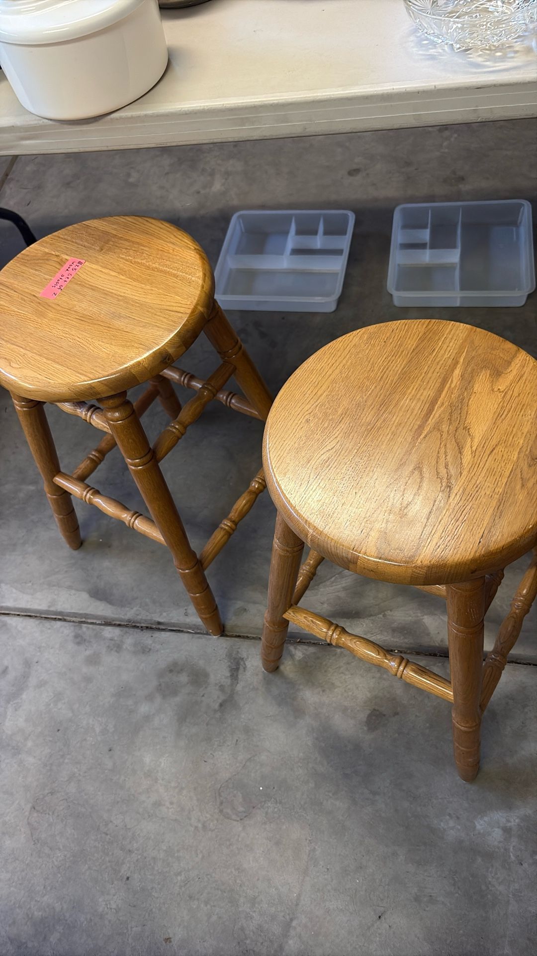 Short Bar Stools Light Oak
