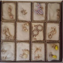 12 Pair Of Vintage Clip On Earrings