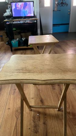 2 Wooden Tray Tables