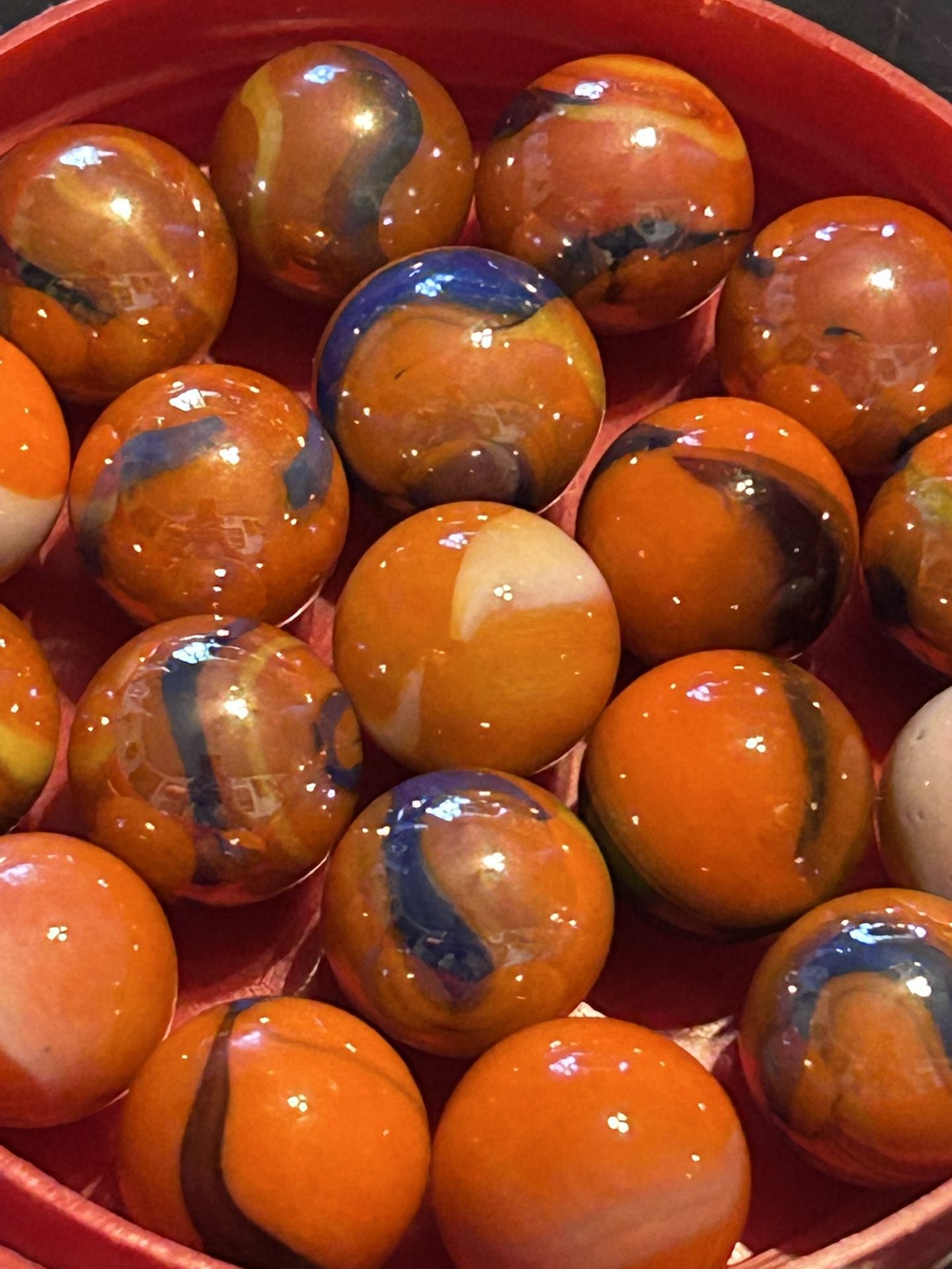 55 Orange Marbles & Shooter