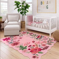 Floral Area Rug 5x7