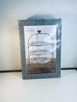 Godinger 3 Tiered 12 " Platter Stand - Dublin Crystal
