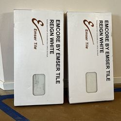 Luxury Vinyl  LVP Tile - White. Size 12x24. Waterproof . Total 51 sf. Perfect for bathroom