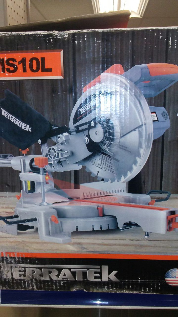 Brand new Terratek 10 inch sliding compound miter saw