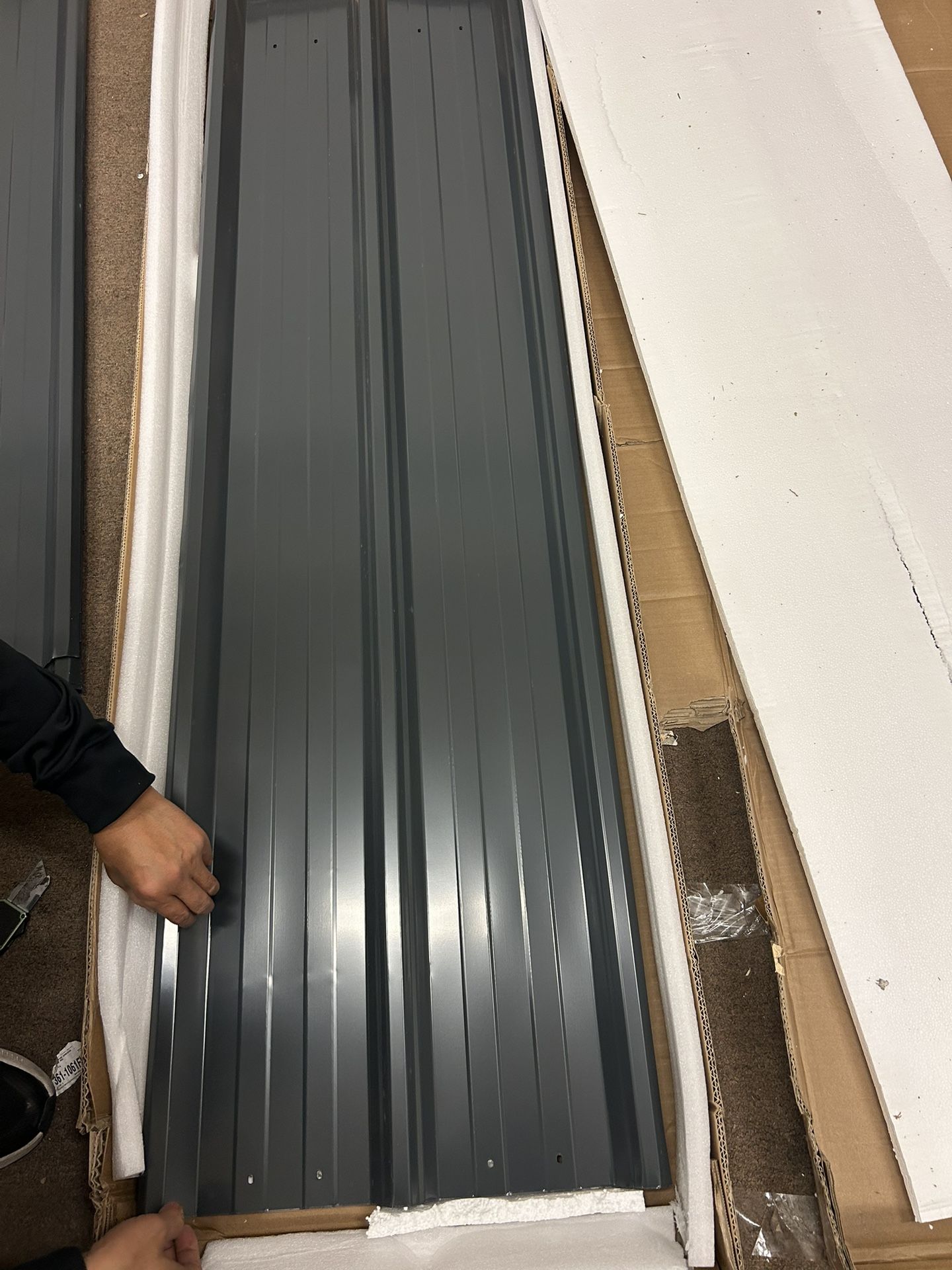 22/pcs ,Galvanized Steel Roof Panels, L62.75”x W18”Heavy Duty Roofing Panel, Roof Protector for Garages, Sheds, Stables and Mobile Homes, Grey ,