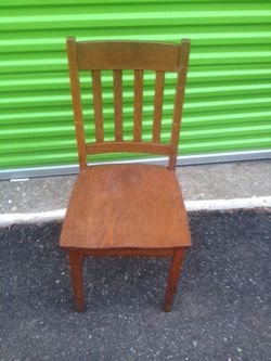 Antique solid oak wood chair