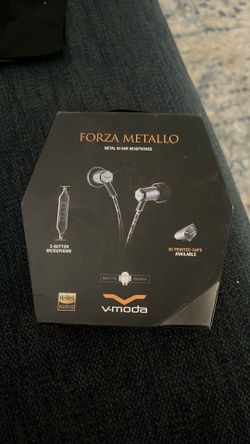 V-MODA Forza Metallo in-Ear Headphones with 3-Button Remote & Microphone - Android Devices, Black
