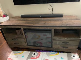 TV STAND WITH FIREPLACE