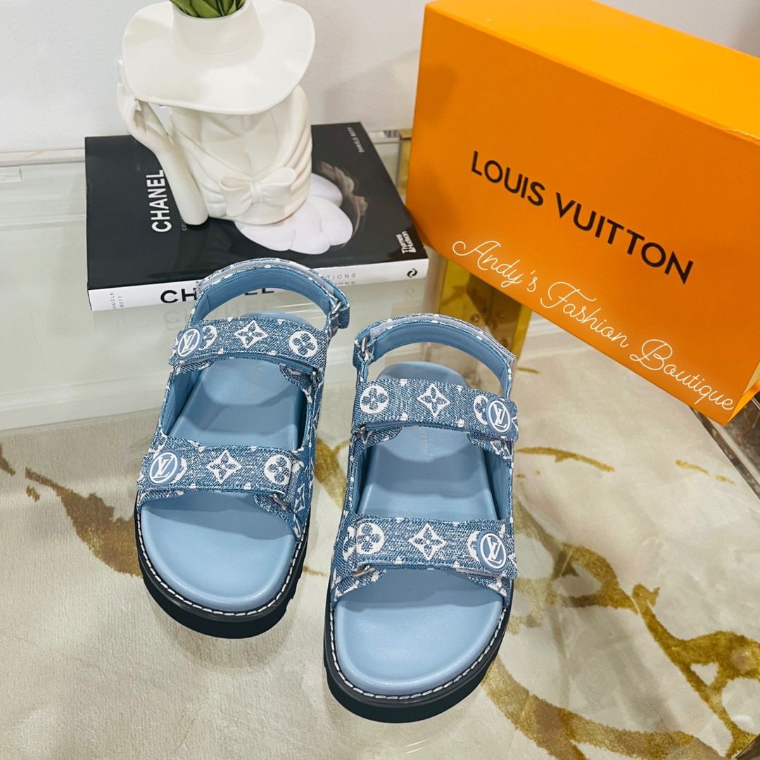 Brand New authentic Louis Vuitton Pink Monogram Paseo Flat Comfort Sandals  (Size: Euro 39, woman's 8) for Sale in Valley Stream, NY - OfferUp