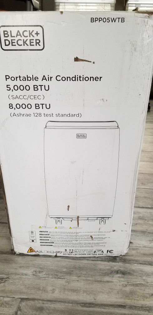 Black + Decker BPP05WTB Portable Air Conditioner 5000 BTU White New Open  Box