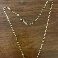 Gold Chain Necklace – Paperclip Style