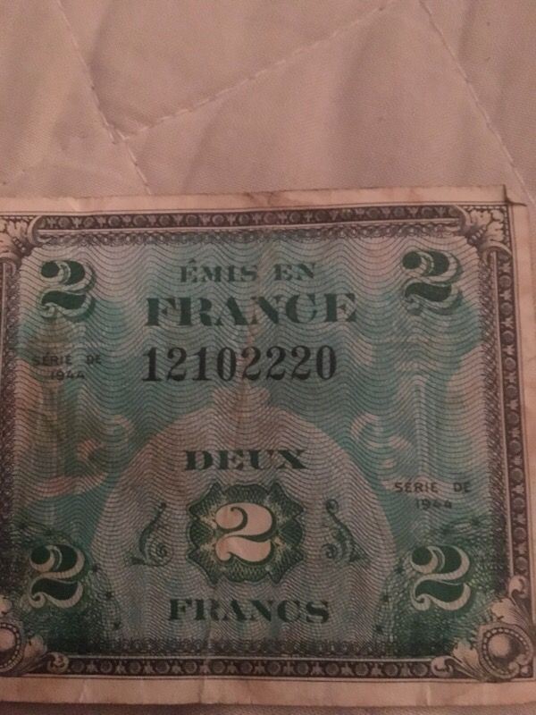 1944 2 franc. France
