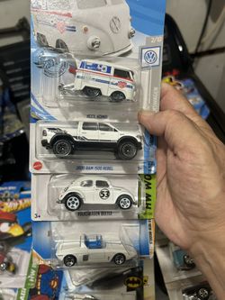 Hot Wheels Set Of 4 White Cars