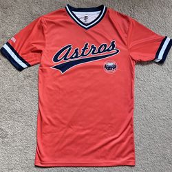 Men's Stitches Orange Houston Astros Cooperstown Collection Team Jersey Small