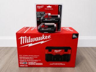 Milwaukee Wet Dry Vacuum With 2 Batteries