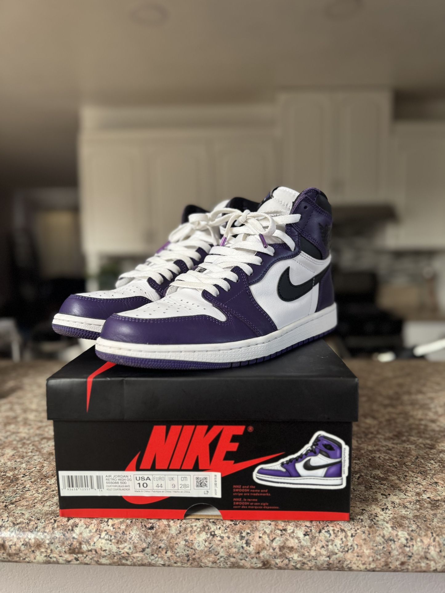 Jordan 1 Court purple  Sz 10