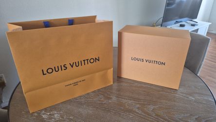 Louis Vuitton box and paper bag only