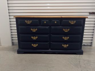 🚨 Free Delivery Navy Blue solid wood  Dresser- 8 Drawers