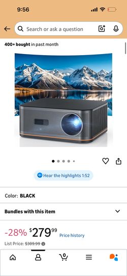 Home Projector 4.5 ⭐️ On Amazon