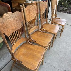 Four Used Dining Room Chairs. Used But Very Comfortable.  