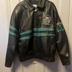 1997 NFL Super bowl Leather Coat Size Mens XL