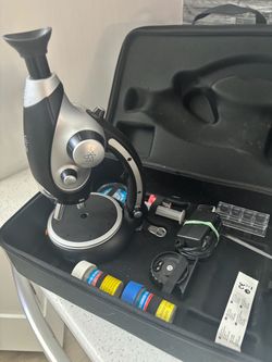 Kids microscope with accessories in case