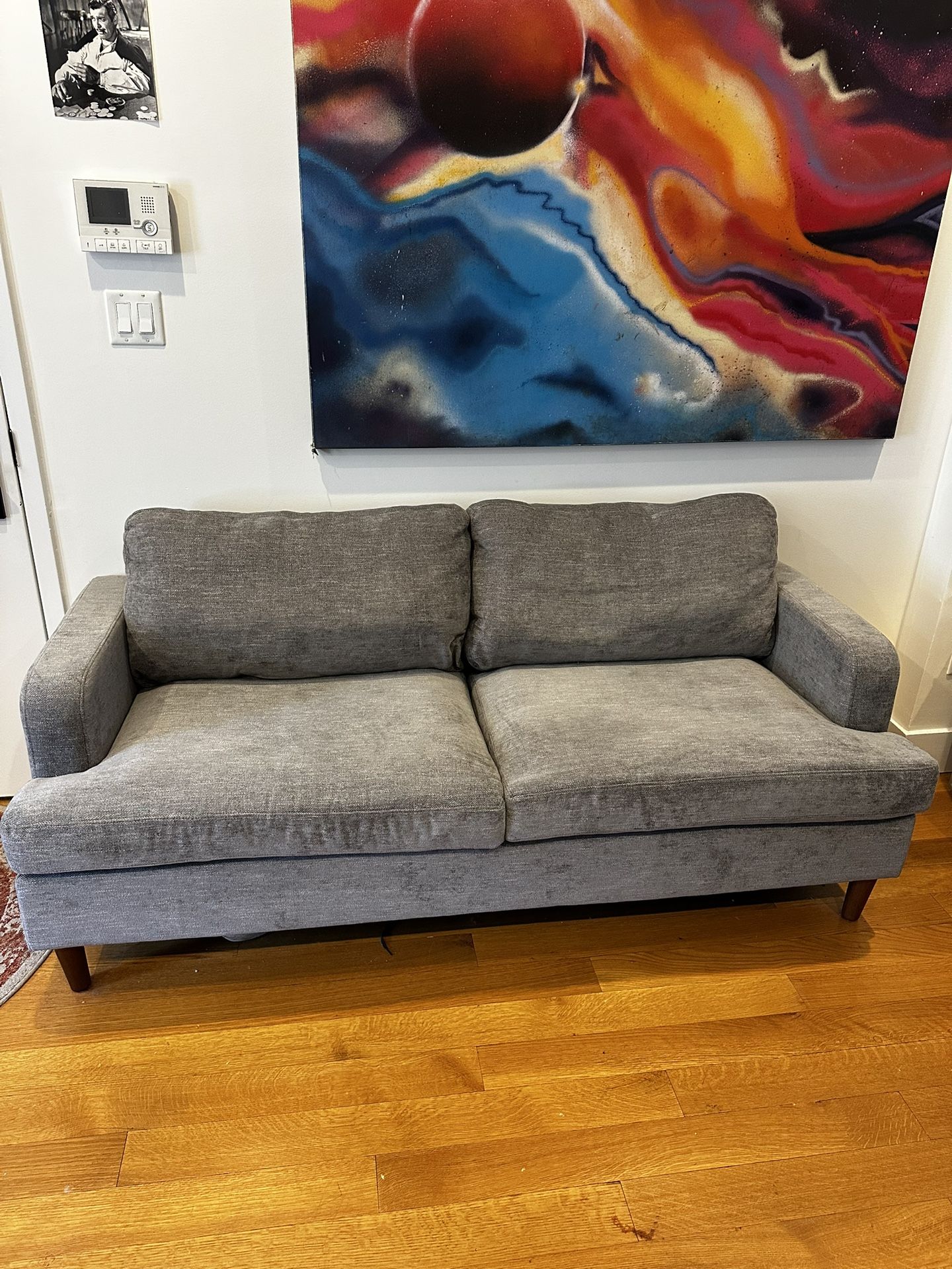 Frisco Recessed Arm Sofa By Serta