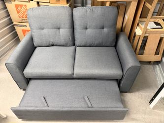 Gray pull out couch love sest