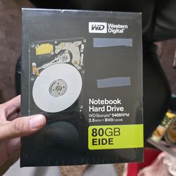 Western Digital Scorpio 80GB EIDE Notebook Hard Drive.