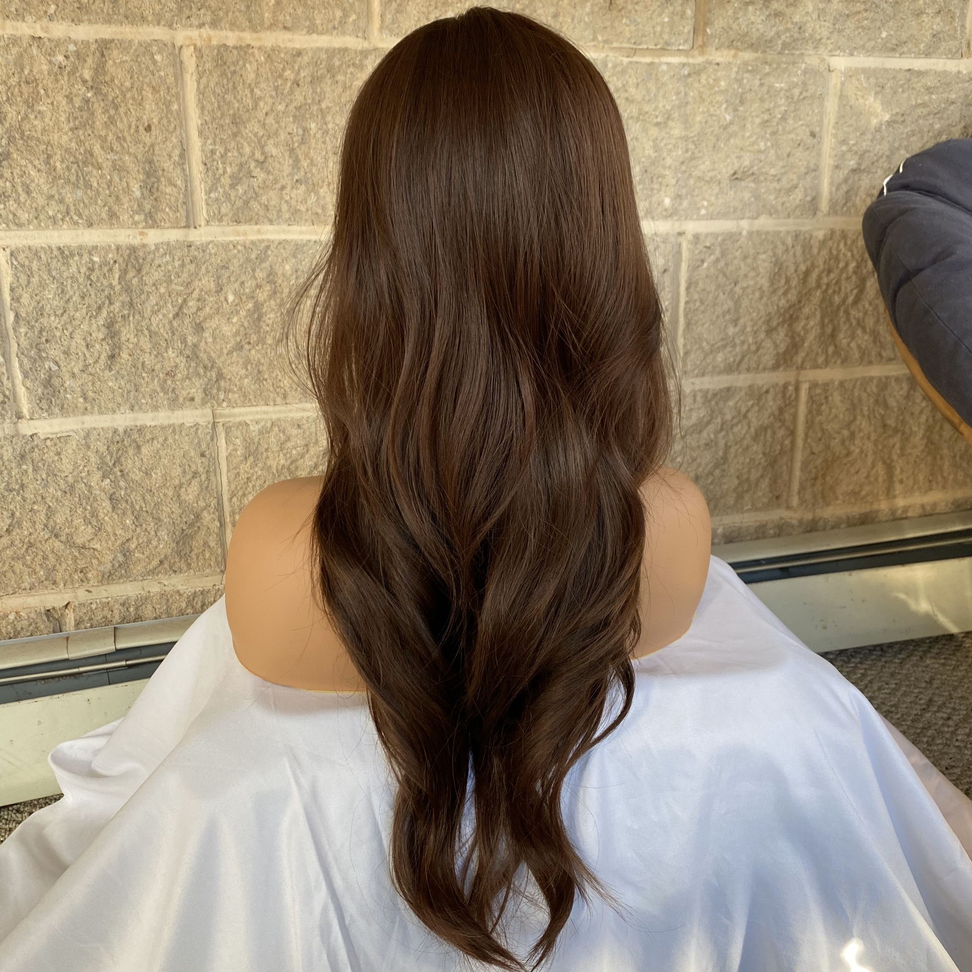 Brown Highlight Wavy Glueless Synthetic Wig