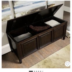 Solid Wood Storage Bench