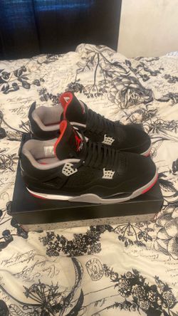 Jordan 4 Black/Red/Bull Noir/Rouge/Taureau