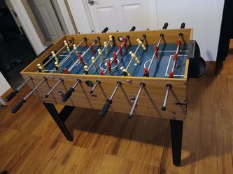 Soccer billiards hockey game table