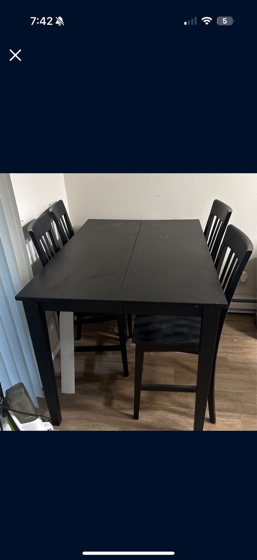Black Dining Room Table And Chairs