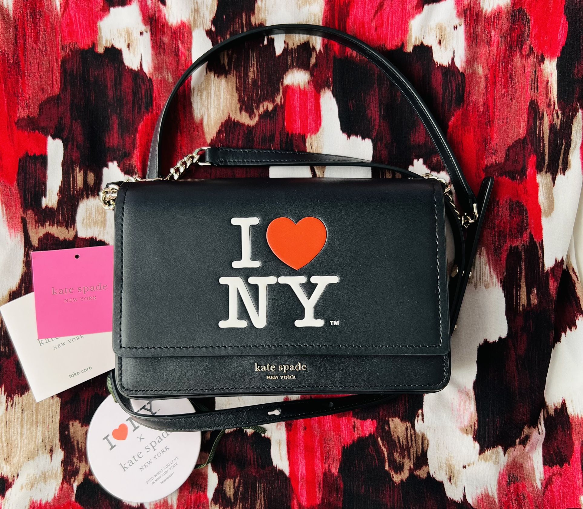 Kate Spade x I Love NY Flap Chain Wallet Bag