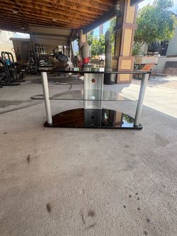 Glass TV Stand – Fits 42” TV