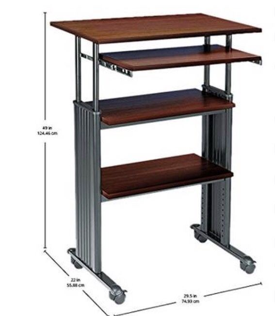 Standing adjustable height desk