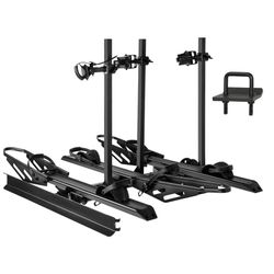 3-Bike Hitch E-bike Rack with Ramp, Fat Tire Electric Bike Carrier, 250 LBS Capacity, Fits 2'' Receiver