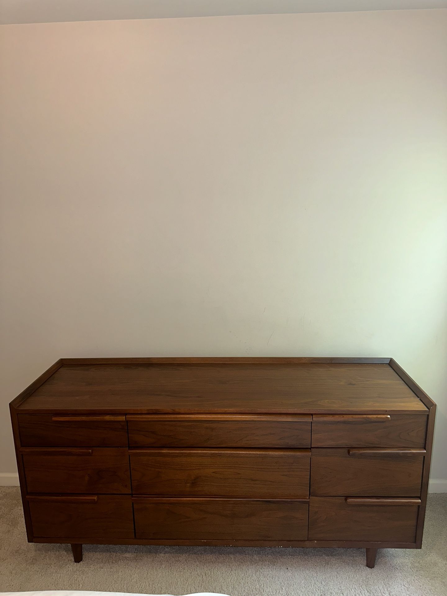 Tate Walnut 9-Drawer Dresser Brown