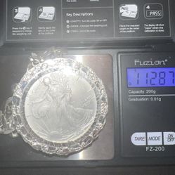Silver Eagle Pendant With Chain (112.87g)
